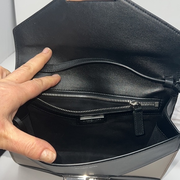 Michael Kors Collection Gia Medium Tricolor Crossbody Bag, Elephant - Picture 7 of 15